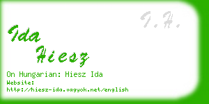 ida hiesz business card